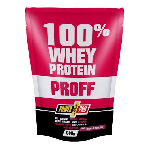 100% Whey Protein Proff - 500g Chocolate Cherry фото
