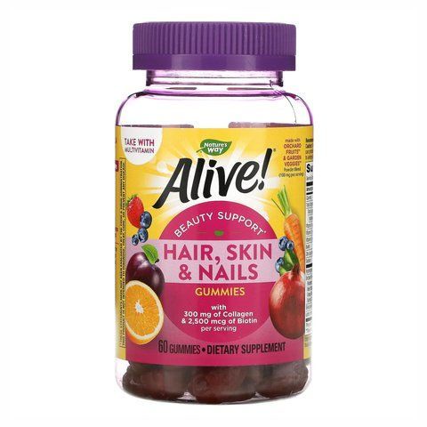 Hair, Skin and Nails with Collagen - 60 gummies Strawberry фото
