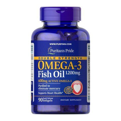Double Strength Omega-3 Fish Oil 1200mg/600mg Omega-3 - 90 sgels фото