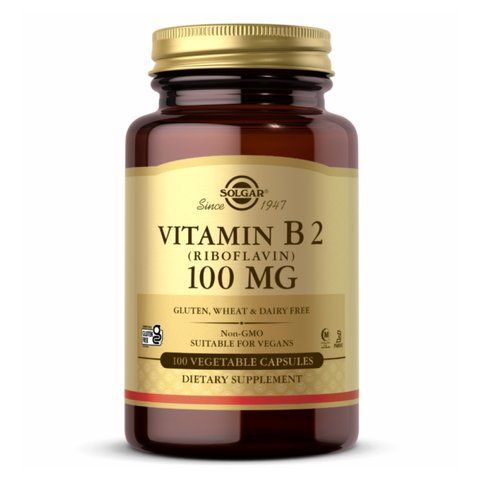Vitamin B2 100 mg (Riboflavin) - 100 Vcaps фото