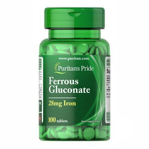 Ferrous Gluconate (28 mg Iron ) - 100 Tablets фото