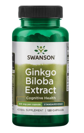 Ginkgo Biloba Extract - Standardized 60 mg - 120 Caps фото