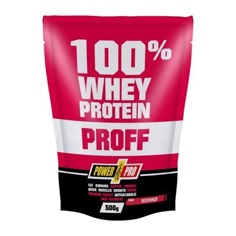 100% Whey Protein Proff - 500g Strawberry фото