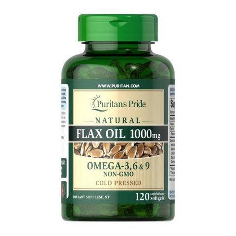 Natural Flax Oil 1200mg - 120 softgels фото