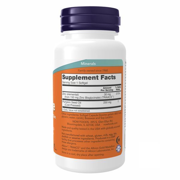 Zinc Glycinate 30mg - 120 sgels фото
