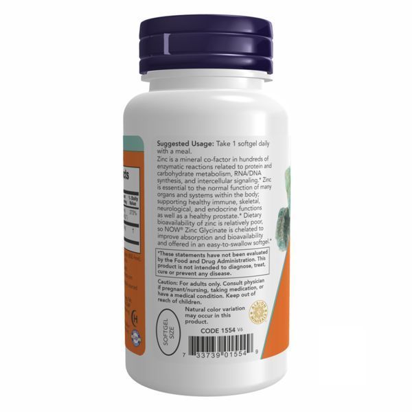 Zinc Glycinate 30mg - 120 sgels фото