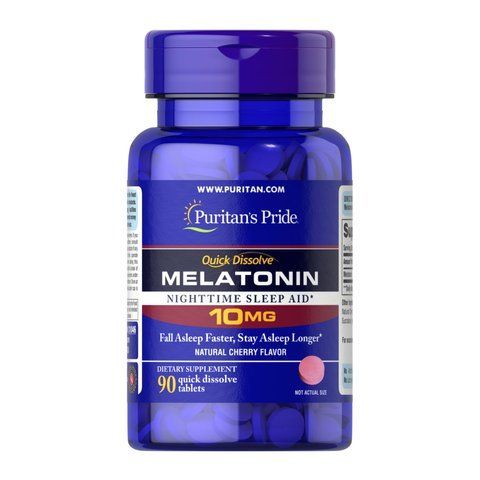 Quick Dissolve Melatonin 10 mg Cherry Flavor - 90 Tablets фото