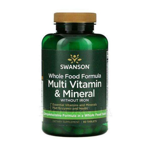 Whole Food Formula Multi Vitamin Mineral - 90tab фото