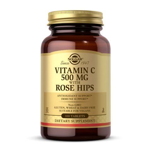 Vitamin C 500mg with Rose Hips - 100 tabs фото