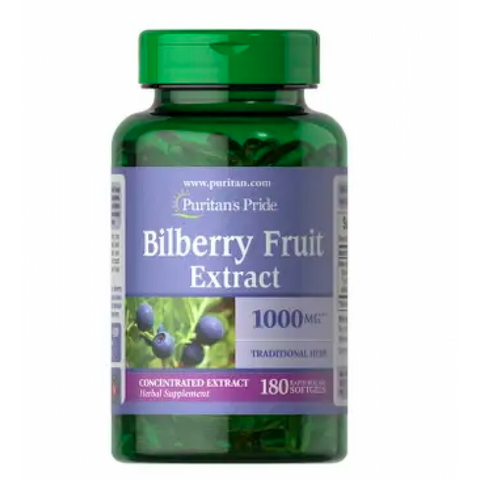 Bilberry 4:1 Extract 1000 mg - 180 softgels фото