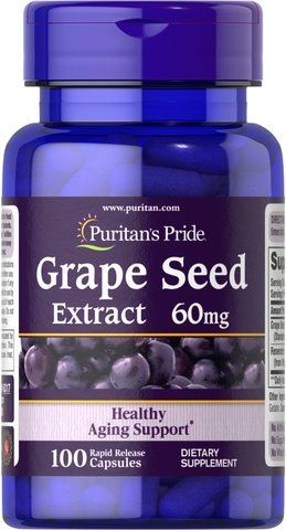 Grape Seed Extract 60 mg with Resveratrol 30mcg - 100 capsules фото