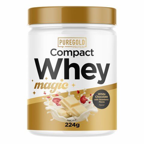 Compact Magic Whey Protein - 224g White Chocolate with Strawberry Pieces фото