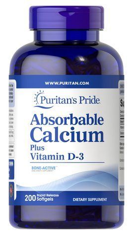 Absorbable Calcium 1200 mg Plus vitamin D3 2,5 mg - 200 Softgels фото