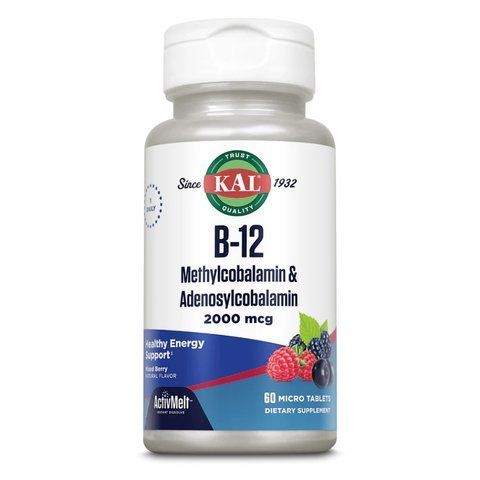B-12 Methylcobalamin and Adenosylcobalamin 2000mcg - 60 tabs фото