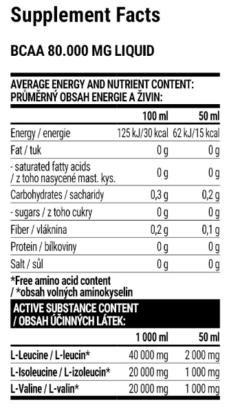 BCAA 80.000 Liquid - 1000ml Apricot фото