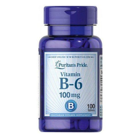 Vitamin B-6 (Pyridoxine Hydrochloride) 100mg - 100tabs фото