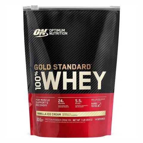 100% Whey Gold 450g - Strawberry фото