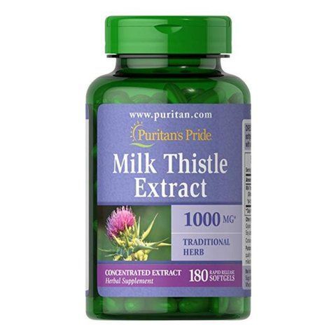 Milk Thistle 4:1 Extract 1000mg - 180 softgels фото