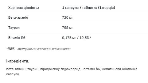 Beta-Alanine Endurance Max - 240 caps фото