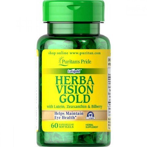 Herbavision Gold with Lutein Bilberry and Zeaxanthin - 60 Softgels фото