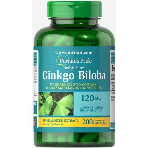 Ginkgo Biloba Standardized Extract 120mg - 200caps фото