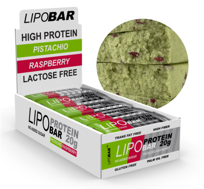 Lipobar - 20х50g Pistachio-Raspberry фото