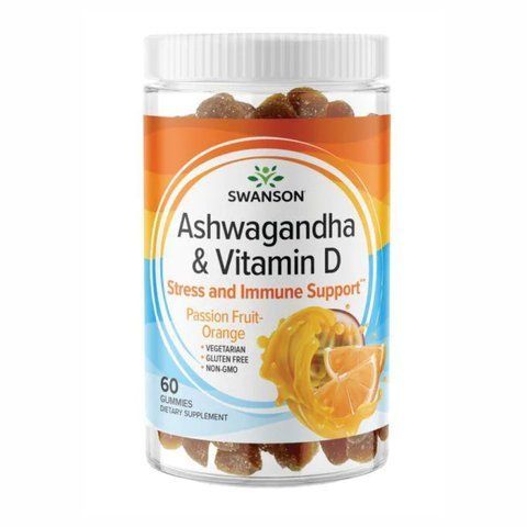 Ashwagandha Vitamin D - 60 Gummies Passion Fruit-Orange фото