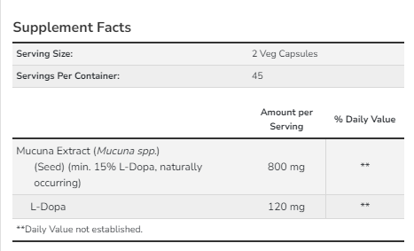 Dopa Mucuna - 90vcaps фото