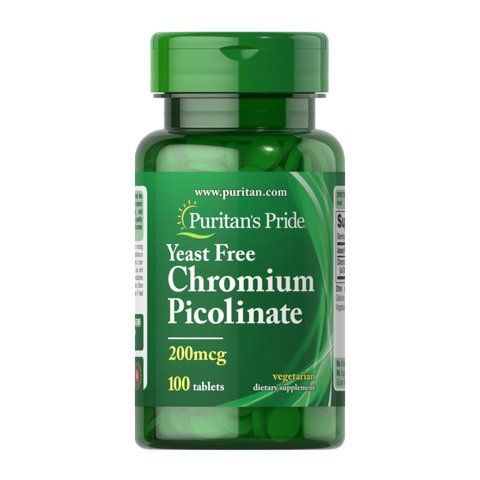 Chromium Picolinate 200 mcg Yeast Free - 100 tabs фото