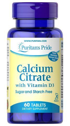 Calcium Citrate with Vitamin D - 60 Tablets фото