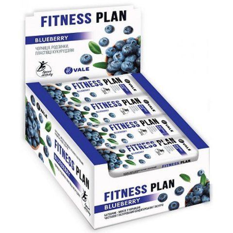 Fitness Plan Muesli Bar - 30x25g Bluberry фото
