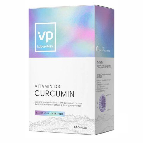 Curcumin + D3 500 mg - 60 caps (До 03.24) фото