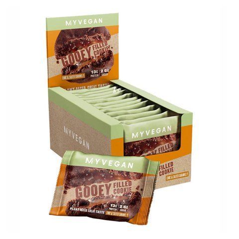 Vegan Filled Protein Cookie - 12x75g Double Chocolate & Caramel фото