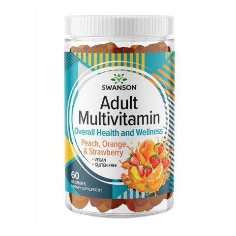 Adult Multivitamin - 60 Gummies Peach,Orange,Strawberry фото