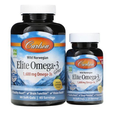 Elite Omega-3 Gems - 90+30 softgels фото