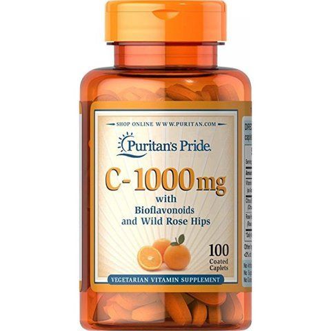 Vitamin C - 1000 mg with Bioflavonoids and Rose Hips - 100tabs фото