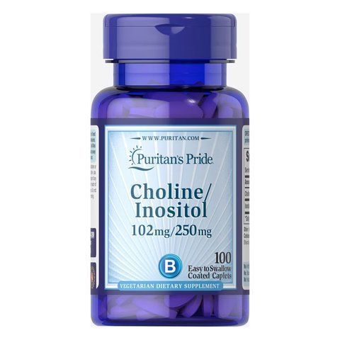 Choline Bitartate Inositol 102mg/250mg - 100 caps фото