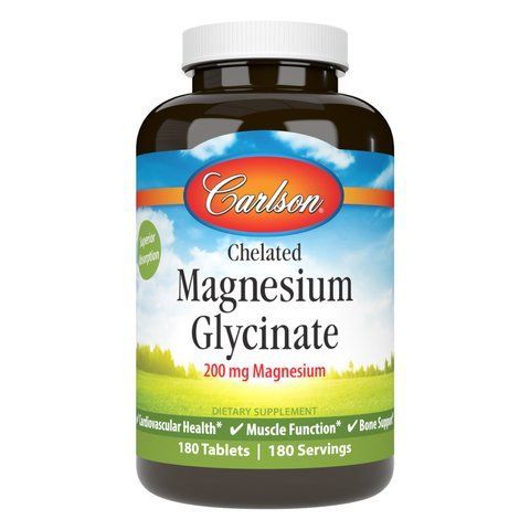 Chelated Magnesium Glycinate - 180 tabs фото