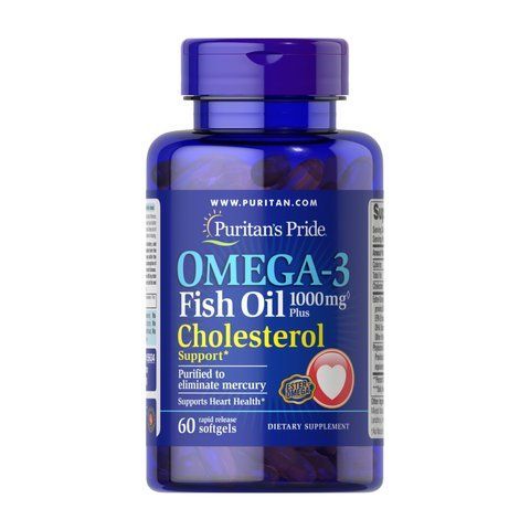 Omega-3 Fish Oil Plus Cholesterol Support - 60 softgels фото