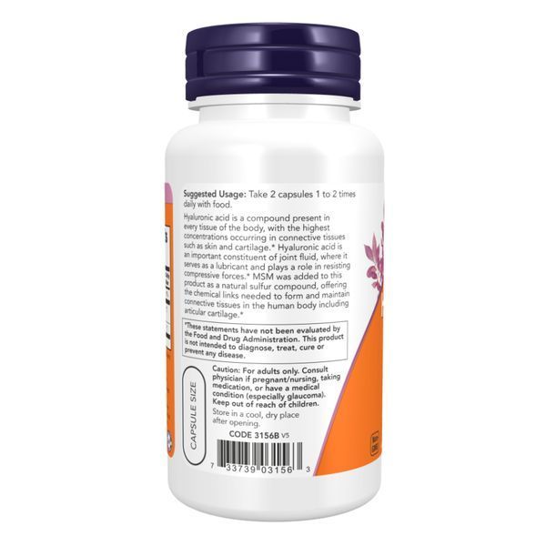 Hyaluronic Acid 50mg+MCM - 120 vcaps фото